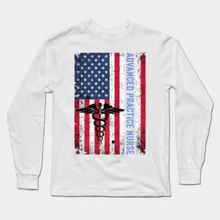 American Flag Avp Nurse Advanced Practice Nurse Premium Long Sleeve T-Shirt